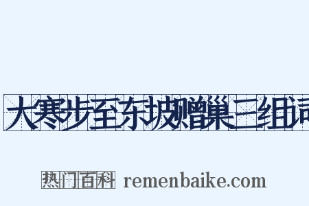 大寒步至东坡赠巢三组词是什么意思的图片